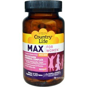 Country Life Max для жінок з Iron, таблетки, №120