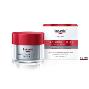 Eucerin Крем для обличчя Hyaluron-Filler+Volume-Lift нічний для оновлення контуру обличчя, 50мл
