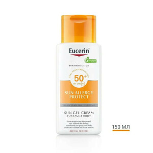 Eucerin Аллерджі Протект" Сонцезахисний крем-гель для обличчя і тіла з SPF 50+, 150 мл
