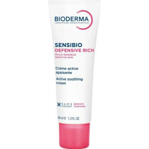 Bioderma Sensibio Defensive Rich Крем для обличчя насичений захисний активний заспокійливий, 40 мл