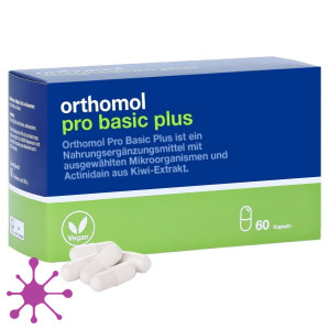 Ортомол Orthomol Pro Basic Plus - оптимізація травлення та роботи кишечника, капсули 30 днів