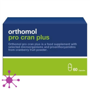 Ортомол Orthomol Pro Cran Plus - профілактика та захист сечовивідних шляхів, капсули 15 днів
