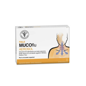 Флакони АЕРОЗОЛЮ MUCOflu проти кашлю, нежитю та болю, 10 флаконів одноразового використання