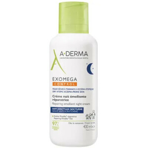 A-Derma Exomega Control крем-емолент для обличчя і тіла відновлюючий нічний , 400 мл