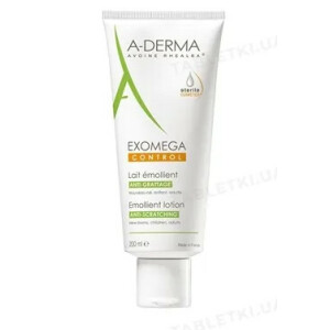 A-Derma Exomega Control лосьйон для обличчя і тіла пом'якшуючий знімає свербіж, 200 мл