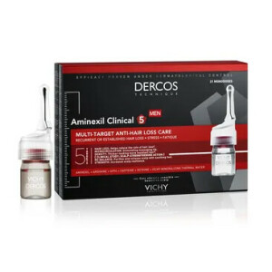 Vichy Dercos Aminexil Clinical 5 Комплексний засіб проти випадіння волосся для чоловіків, 21 шт х 6 мл