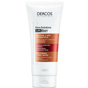 Vichy Dercos Kera-Solutions Маска2-хвилинна відновлююча з комплексом Про-Кератін відновлення поверхні волосся, 200 мл