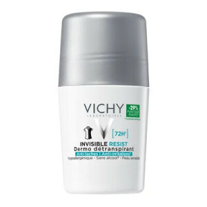 Vichy 72h Invisible Resist Дезодорант-антиперспірант кульковий захист від поту та запаху проти жовтих і білих плям на одязі, 50 мл