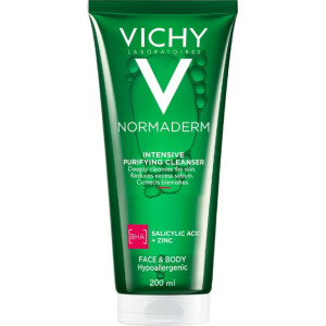 Vichy Normaderm Intensive Purifying Гель для глибокого очищення жирної, схильної до недоліків шкіри обличчя та тіла, 200 мл