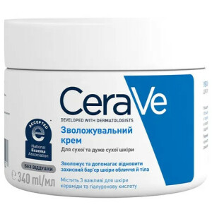 CeraVe Крем для обличчя та тіла зволожуючий для сухої та дуже сухої шкіри, 340 мл